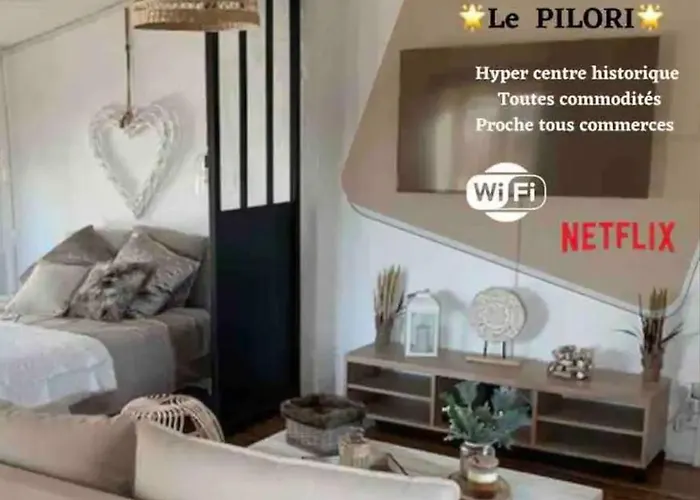 Le Pilori - Centre Historique, En Face Du Musee Du Pilori, A 2Mn A Pied De L\'Hyper Centre Et Proche Toutes Commodites, Wifi-Netflix